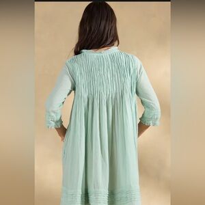 NWT's Sundance Fabienne Cotton Dress Pockets JP Mattie Seafoam L $168